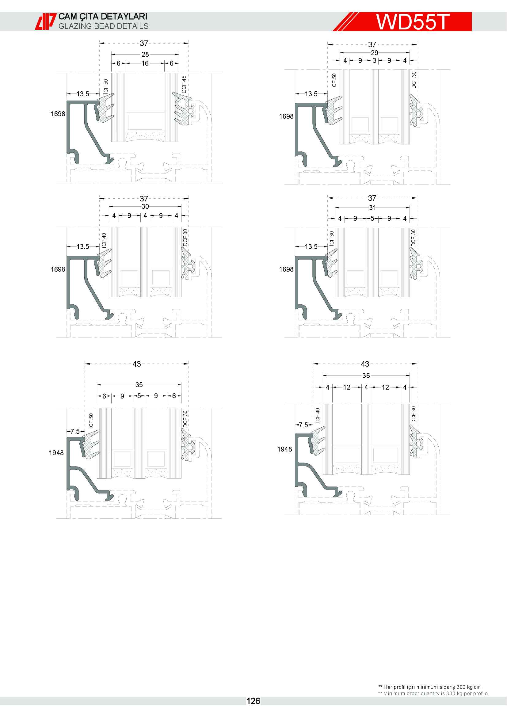 S 55 Yalıtımlı Alüminyum 57